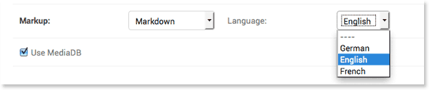 language choices